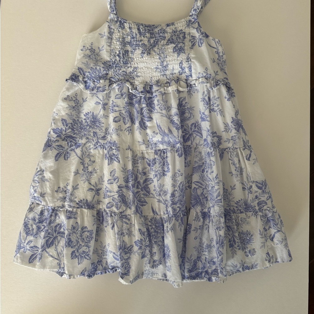 Janie and Jack White and Blue Floral Dress